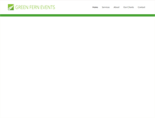 Tablet Screenshot of greenfernevents.com